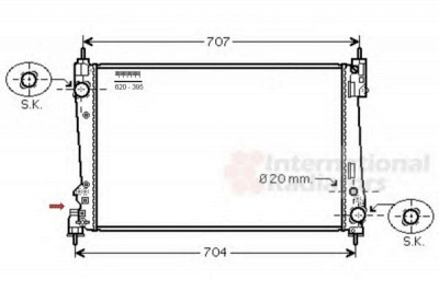 VAN WEZEL 17002401 -  Радиатор, охлаждение двигателя